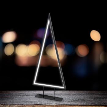 Preview: Moderne LED Deko Tannenbaum-Leuchte in Schwarz mit warmweissem Licht, 177 LEDs, elegante Tischleuchte für Weihnachten & Fensterbank