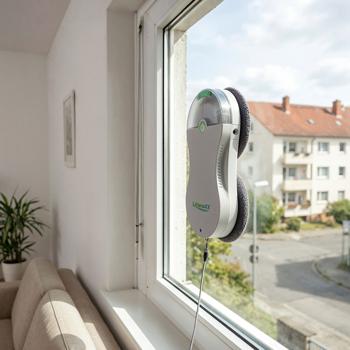 Preview: Fensterputzroboter mit Sprühfunktion und Fernbedienung, Fensterreinigungsroboter 2700 Pa mit 3 Programmen für Fenster, Glas und rahmenlose Scheiben