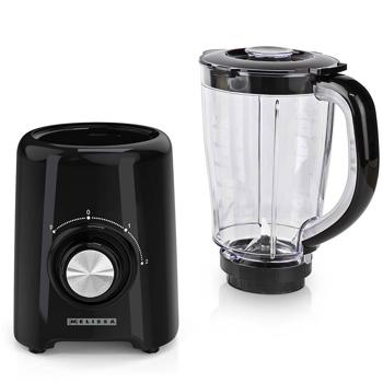 Preview: Blender 800 W with 1.5 L jug, 4 stainless steel blades, 2 speeds & pulse function, dishwasher-safe smoothie blender, black