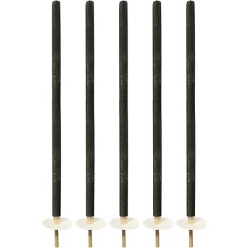 Preview: Torches en cire XXL 110 cm, set de 20 avec poignée en bois et protège-gouttes, torches de fête env. 3 h de combustion, torches à main pour cortèges et fêtes de jardin