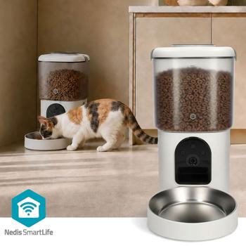 Preview: Futterautomat für Katzen und Hunde mit Kamera und App, WLAN Futterspender 4,5 l mit 2K Live-Video, Zwei-Wege-Audio, Portionierung und Edelstahlnapf