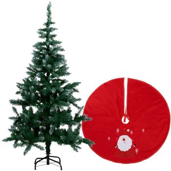 Albero di Natale artificiale 150 cm con tappeto copri‑piede, 350 rami: Abete artificiale realistico – Per una decorazione natalizia perfetta