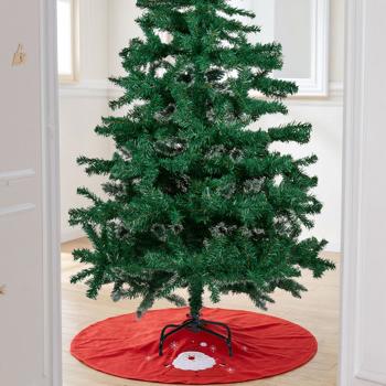 Preview: Set albero di Natale artificiale realistico 180 cm con 650 rami & giroletto rosso 90 cm per decorazioni natalizie perfette