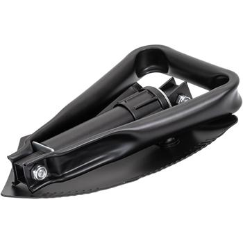 Preview: Robuster Klappspaten mit Sägezahnung & Tasche – Vielseitige Feldschaufel aus Kohlenstoff-Stahl für Camping, Outdoor & Garten 