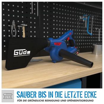 Preview: Akku Bläser und Sauger 18V kompakt, Akku Gebläse und Handsauger 2 in 1 mit 3 Stufen und Schmutzfangsack für Werkstatt, ohne Akku und Ladegerät
