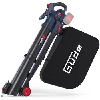 Preview: Aspirateur de feuilles sans fil 36 V avec broyeur, souffleur et aspirateur de feuilles 3 en 1 avec turbo, sac 45 l, roulettes et sangle d’épaule, sans batterie ni chargeur