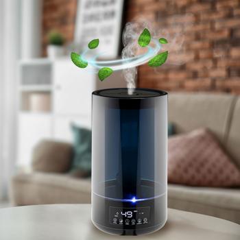 Preview: Humidifier 4.3 l with hygrostat and aroma diffuser, quiet room humidifier with 3 mist levels, timer up to 12 h, sleep mode and night light