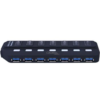 Preview: Hub USB 3.0 Actif 7 Ports - Transfert Rapide 5 Gbit/s - Ports USB-A Individuels ON/OFF - Plug & Play - Alimenté 2000mA Preview: Hub USB 3.0 Actif 7 Ports - Transfert Rapide 5 Gbit/s - Ports USB-A Individuels ON/OFF - Plug & Play - Alimenté 2000mA