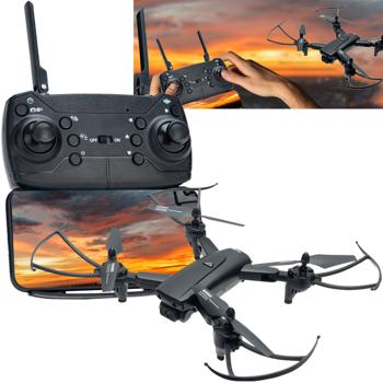Preview: Quadcopter drone, HD camera, FPV, live view via app, 6-axis gyroscope, foldable, Optical Flow, headless mode, for adults and children