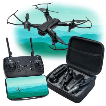 Preview: Quadcopter drone, HD camera, FPV, live view via app, 6-axis gyroscope, foldable, Optical Flow, headless mode, for adults and children