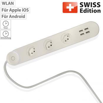 Preview: WiFi socket strip, 4x USB, Alexa & Google Assistant compatible, 10 A