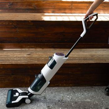 Preview: Highly efficient 2-in-1 floor mopping vacuum cleaner with HEPA filter, 220 W, 550 ml, battery operation, OLED display, flexible vacuuming & mopping for thorough cleaning