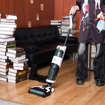 Preview: 2-in-1 floor mopping vacuum cleaner with HEPA filter, 220 W, 550 ml, battery operation