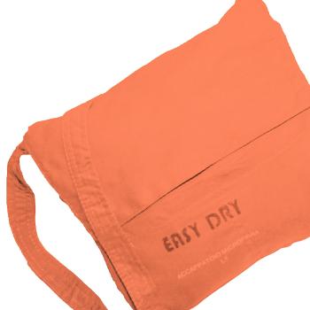 Preview: Mikrofaser-Bademantel M orange - leicht, saugfähig & schnell trocknend für Sport, Reise, Schwimmbad & Sauna - 80% Polyester, 20% Polyamid, mit Kapuze