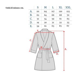Preview: Accappatoio in microfibra, 80% poliestere, 20% poliammide, viola chiaro, S