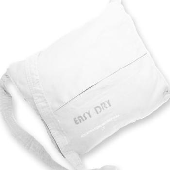 Preview: Mikrofaser-Bademantel S weiss - leicht, saugfähig & schnelltrocknend für Sport, Reise, Schwimmbad, Sauna - 80% Polyester, 20% Polyamid - 500g