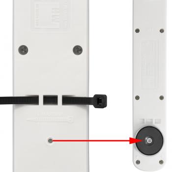 Preview: Steckdosenleiste für 6 Stecker Typ 13 – weiss & mit Schalter – Mehrfachstecker für eine sichere & praktische Stromverteilung – ideal für Haushalt & Büro