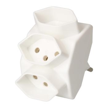 Preview: Abzweigstecker 3x Typ 13 - Erweitert Ihre Steckdosen - Kapazität - 3-polig - Polypropylen (PP) - 230V 10A - für Wohnzimmer, Werkstatt, Büro