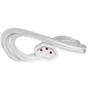 Preview: Verlängerungskabel 3m, weiss – 3-poliges Stromkabel mit Kupplung – robust, sicher & flexibel – zuverlässig für Haushalt, Büro & Werkstatt