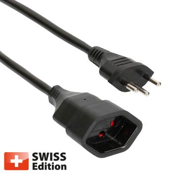 Preview: 2 rallonges électriques noires 5 m – câbles 3 pôles avec fiches mâle/femelle, robustes et flexibles – idéales pour maison, atelier, bureau – alimentation électrique sécurisée