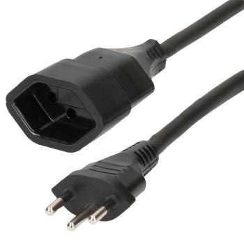 Preview: Robusto cavo di prolunga, nero, 9 m - a 3 poli con giunto - cavo di alimentazione flessibile e resistente per la casa, il giardino e l‘officina