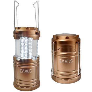 Preview: Lanterna da campeggio a LED pieghevole, rame metallizzato, 30 LED, 120 lumen - Lanterna compatta e portatile con maniglia per il trasporto per il campeggio e l‘uso all‘aperto