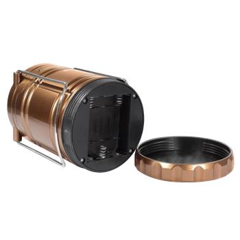 Preview: Lanterna da campeggio a LED pieghevole, rame metallizzato, 30 LED, 120 lumen - Lanterna compatta e portatile con maniglia per il trasporto per il campeggio e l‘uso all‘aperto