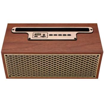 Preview: Radio Bluetooth e FM vintage senza tempo: radio wireless in legno compatta (20,9 x 9,5 x 9,8 cm) - il mix perfetto di design retrò e tecnologia moderna