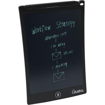 Preview: Tablette d’écriture LCD moderne (21,5 cm, noire) avec stylet précis – bloc-notes électronique pour notes et croquis – batterie incluse