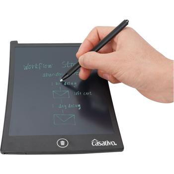 Preview: Modern LCD writing tablet (21.5 cm, black) with precise stylus: electronic drawing tablet for notes, sketches and creative writing