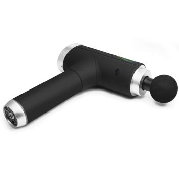Preview: Powerful massage gun with rechargeable battery, 6 levels & 5 heads: (24x18x6cm), black-silver, high-quality massager for deep muscle relaxation