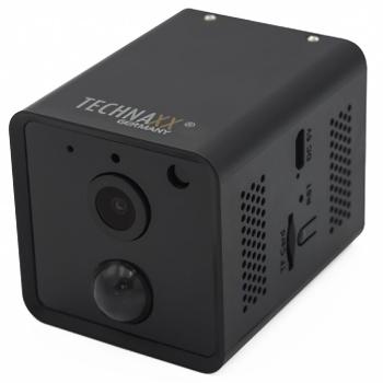 Preview: Smart mini surveillance camera (Full HD) for indoors - With PIR sensor, app control, black (4.8 x 6.6 x 4.8 cm) - Simple surveillance in top quality