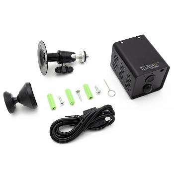 Preview: Smart mini surveillance camera (Full HD) for indoors - With PIR sensor, app control, black (4.8 x 6.6 x 4.8 cm) - Simple surveillance in top quality