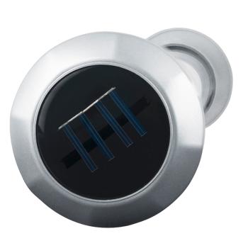 Preview: Lampe de jardin solaire LED - Éclairage chemin extérieur & thermomètre - Capteur crépusculaire, Ø 9x57cm, Batterie 600mAh