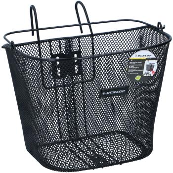 Preview: Velokorb aus Metall - Fahrradkorb zum Einhängen am Lenker - Schwarz - 35x24,5x26 cm - 22L Fassungsvermögen - Robust & Langlebig