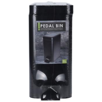 Preview: Treteimer 5L Schwarz - Mühelose Abfallentsorgung mit Fusspedal - Geruchsdichter Abfalleimer Metall für Bad Küche Büro - 25x14x29 cm