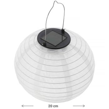 Preview: set di 2 Solar LED Lampion, sensore di luce bianca, lanterna, Ø 20 cm