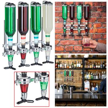 Preview: set di 4 distributori di bevande per 4 bottiglie, da parete - dispenser con finger-push, ideale per sale feste, bar cantine e gazebo, accessori bar Preview: set di 4 distributori di bevande per 4 bottiglie, da parete - dispenser con finger-push, ideale per sale feste, bar cantine e gazebo, accessori bar