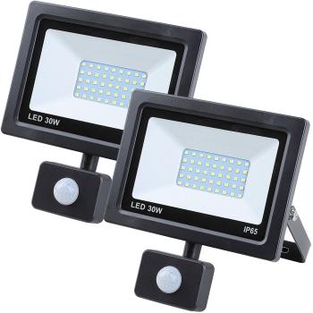 Preview: set of 2 SMD LED Spotlight with Motion Sensor, Outdoor Light