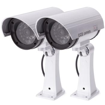 Preview: Manichino per telecamera di sorveglianza con LED di segnalazione, set da 2