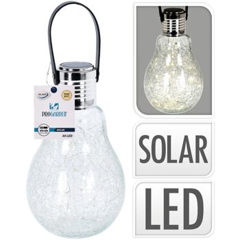 Preview: set of 4 solar lamps in light bulb look with 30 LEDs