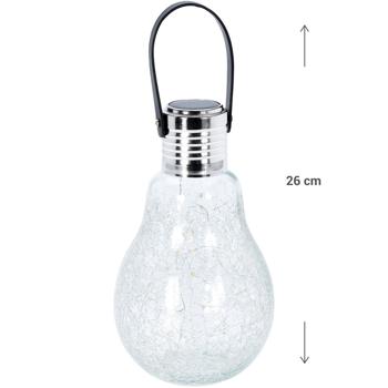 Preview: set of 4 solar lamps in light bulb look with 30 LEDs