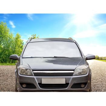 Preview: Auto Sonnenschutz mit Magnetfunktion, 2er-Set Anti-Eis-Scheibenabdeckung, weiss, 160x95cm