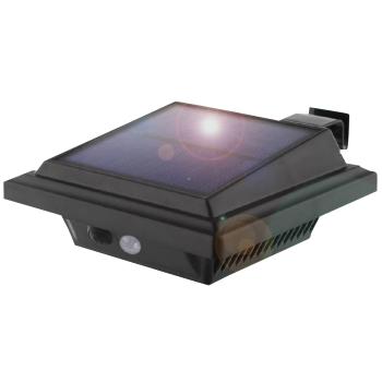 Preview: 2er Set Solar Wandleuchte mit PIR-Bewegungsmelder, 158 lm, IP65, automatische Beleuchtung für den Aussenbereich, wetterfest & kabellos