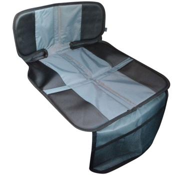 Preview: 2er Set Praktische Kindersitz-Unterlage mit Netztasche: Zweifarbig, wasser- und schmutzabweisend – Einfacher Schutz und Organisation im Auto