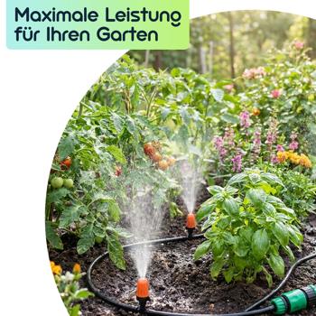 Preview: Pflanzen-Bewässerungssystem, 46-tlg., mit Schlauch 2x 20m, individuell anpassbar, zu Beet-, Hecken- und Rasenbewässerung, Komplett Set 