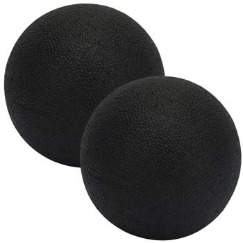 Preview: set of 2 punctual massage balls, 8 cm, black - fascia trainer for effective pain relief & deep relaxation