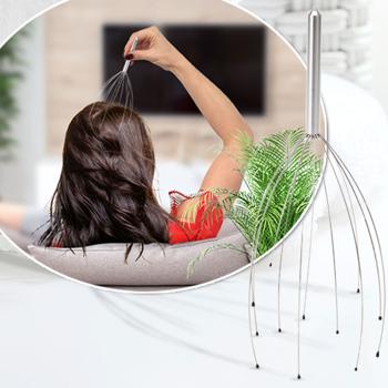 Preview: 4er-Set Kopfmassagegerät mit Wohlfühl-Noppen, Kopfmassage-Spinne für tiefe Entspannung, Wellness und Stressabbau, sofortige Wirkung