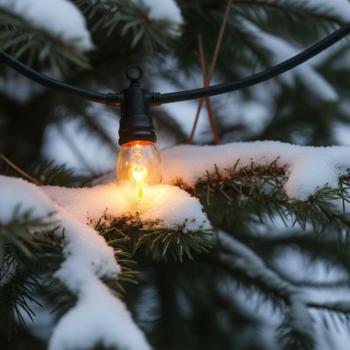 Preview: string of 2 atmospheric fairy lights with 10 flame bulbs, 5.1m - IP44, deceptively real flame effect for outdoor & indoor use 