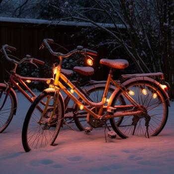 string of 2 atmospheric fairy lights with 10 flame bulbs, 5.1m - IP44, deceptively real flame effect for outdoor & indoor use 